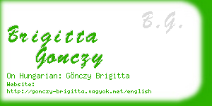 brigitta gonczy business card