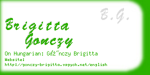 brigitta gonczy business card